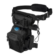 Black tactical pouch with a visible brand logo on a white background