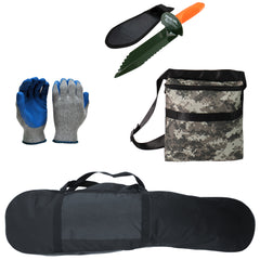 Metal Detecting Kit - Carry Bag, Gloves, Digger with Holster, and Finds Pouch