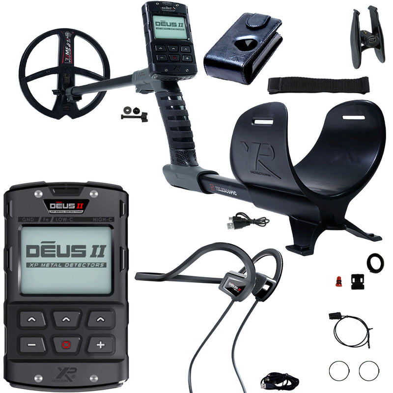 XP DEUS II Fast Multi Frequency RC Metal Detector with 9" FMF Search Coil
