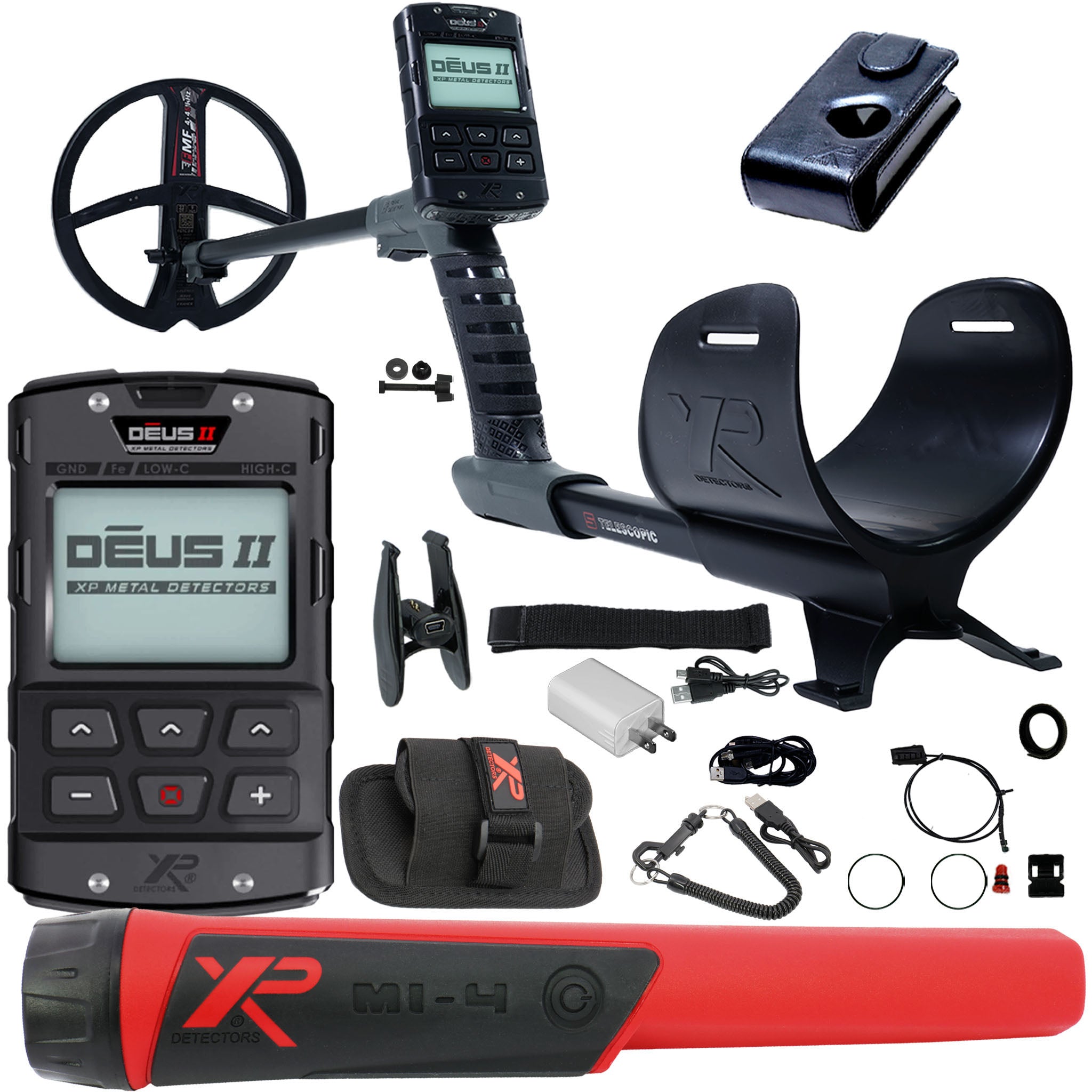 XP DEUS II Fast Multi Frequency RC Metal Detector with 9" FMF Search Coil