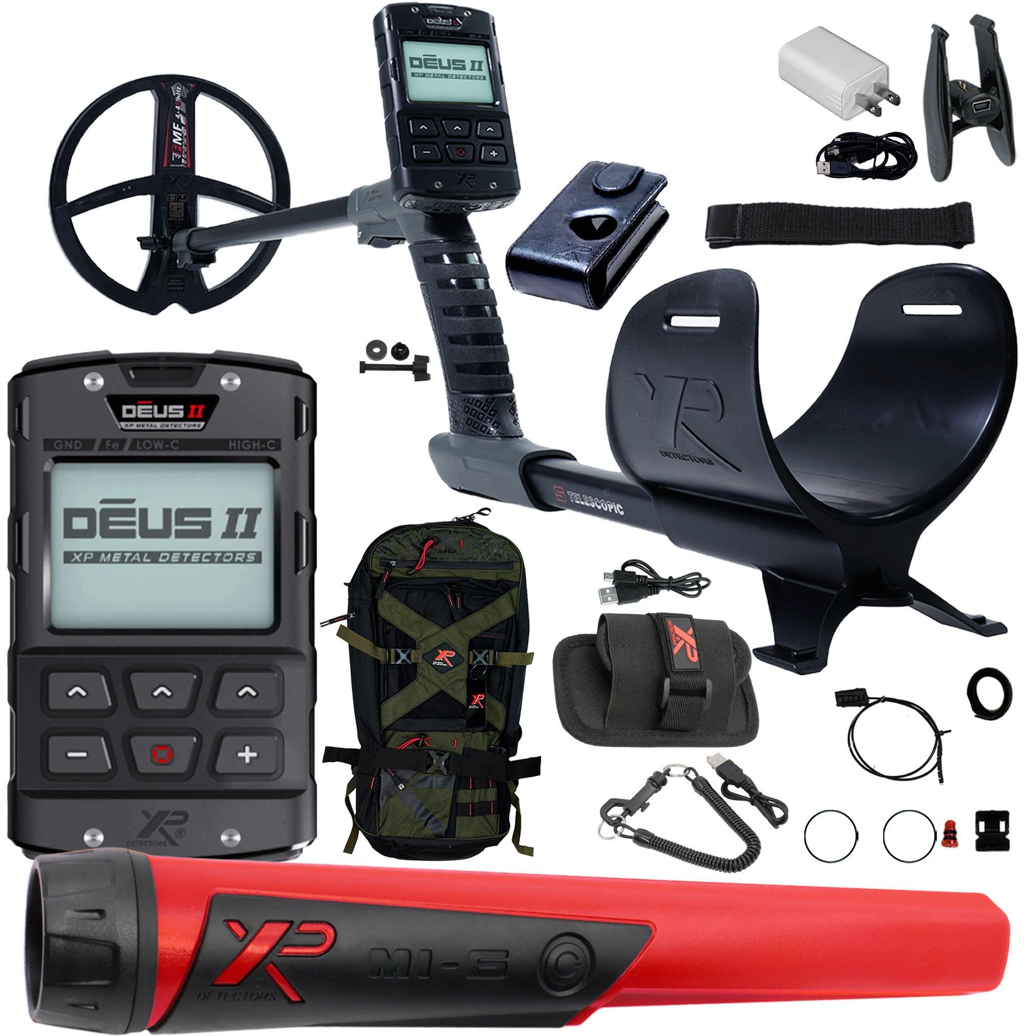 XP DEUS II Fast Multi Frequency RC Metal Detector with 9" FMF Search Coil