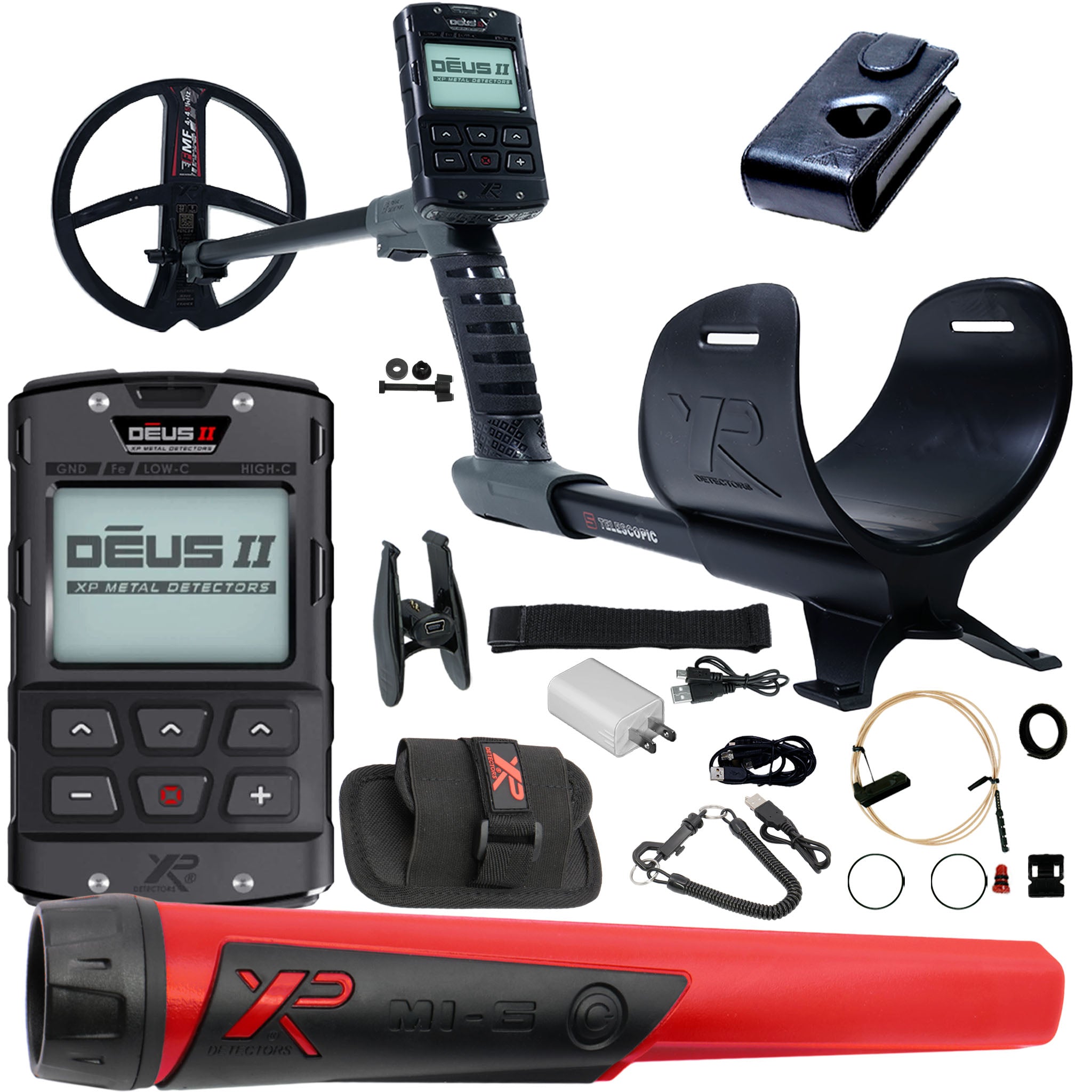 XP DEUS II Fast Multi Frequency RC Metal Detector with 9" FMF Search Coil