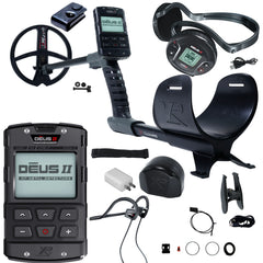 XP DEUS II FMF Metal Detector with 9" FMF Coil with Bone Conduction Headphones