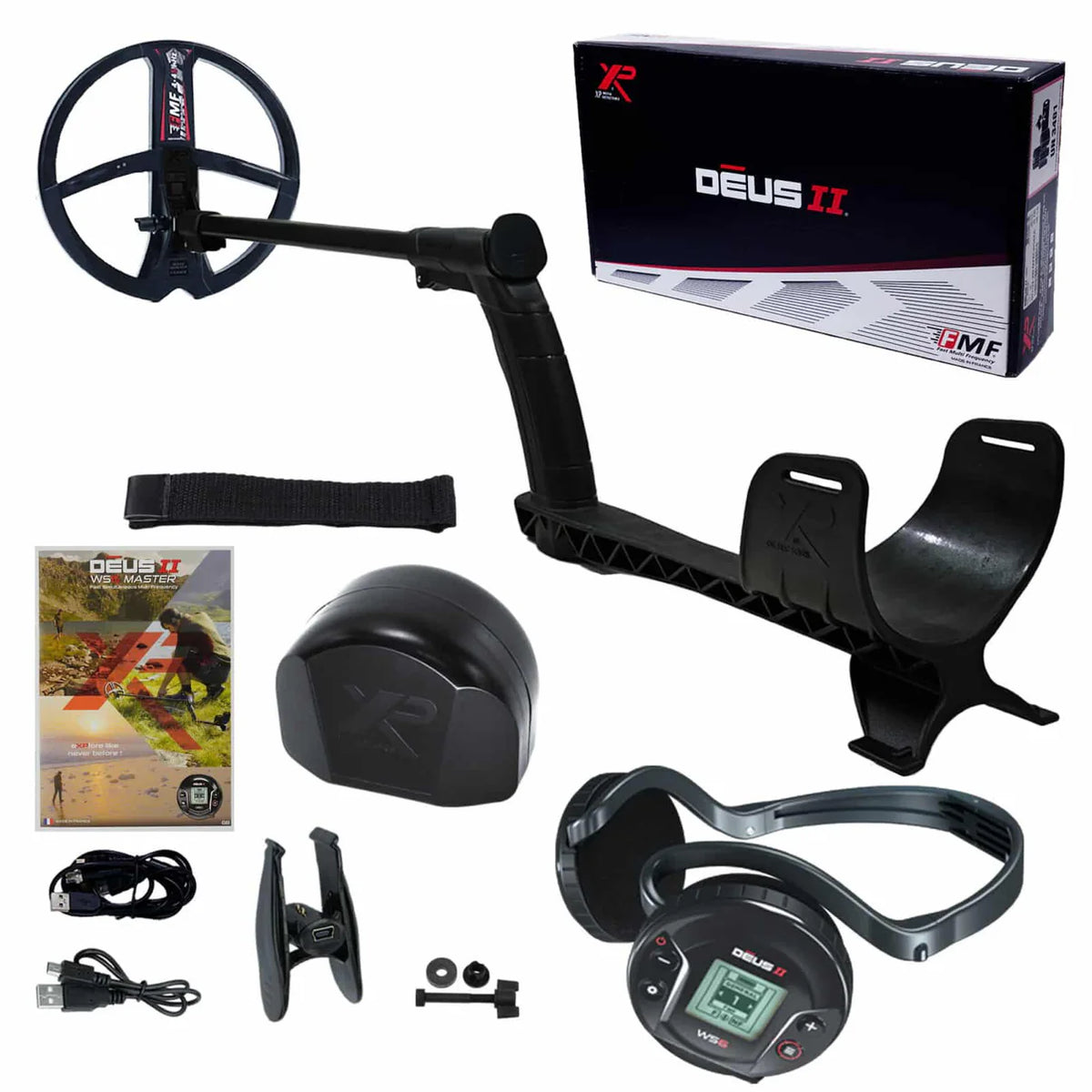 XP DEUS II WS6 Master Fast Multi Frequency Metal Detector with 9" FMF Coil