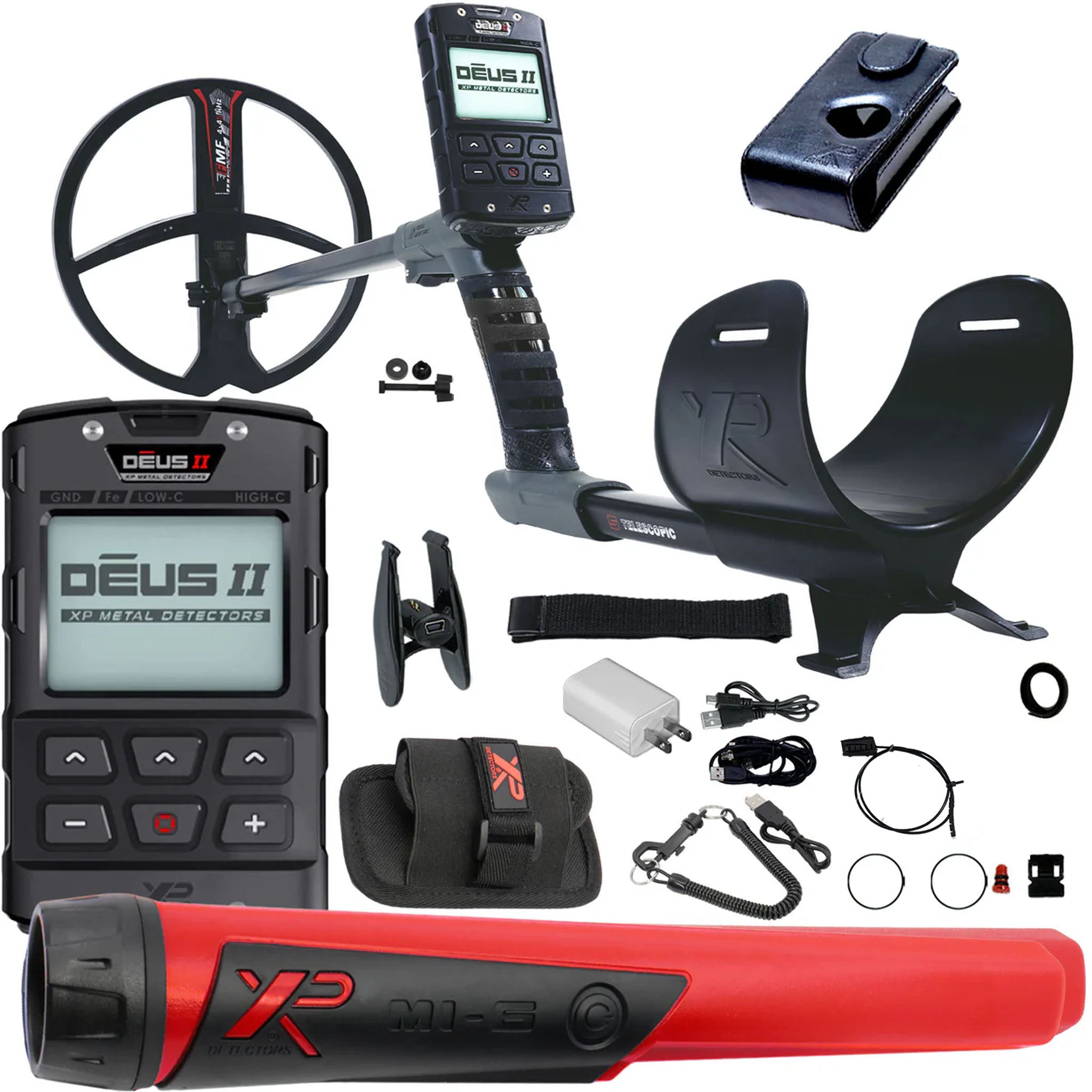 XP DEUS II Fast Multi Frequency RC Metal Detector with 11" FMF Search Coil