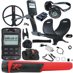 XP DEUS II Fast Multi Frequency Metal Detector with 11" FMF Search Coil and MI-4 Pinpointer