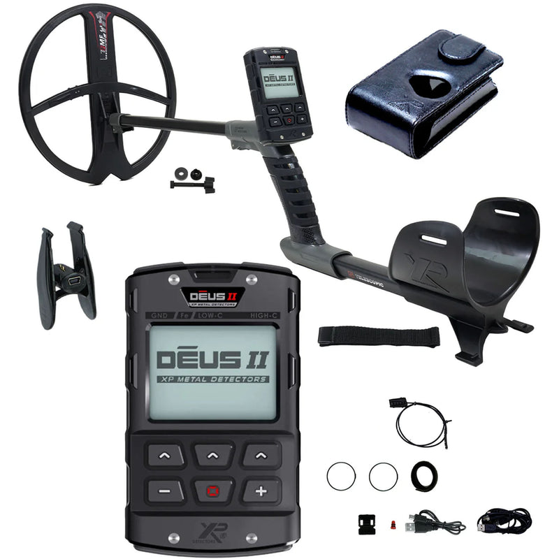 XP DEUS II Fast Multi Frequency RC WS6-ST Metal Detector with 13x11" FMF Search Coil