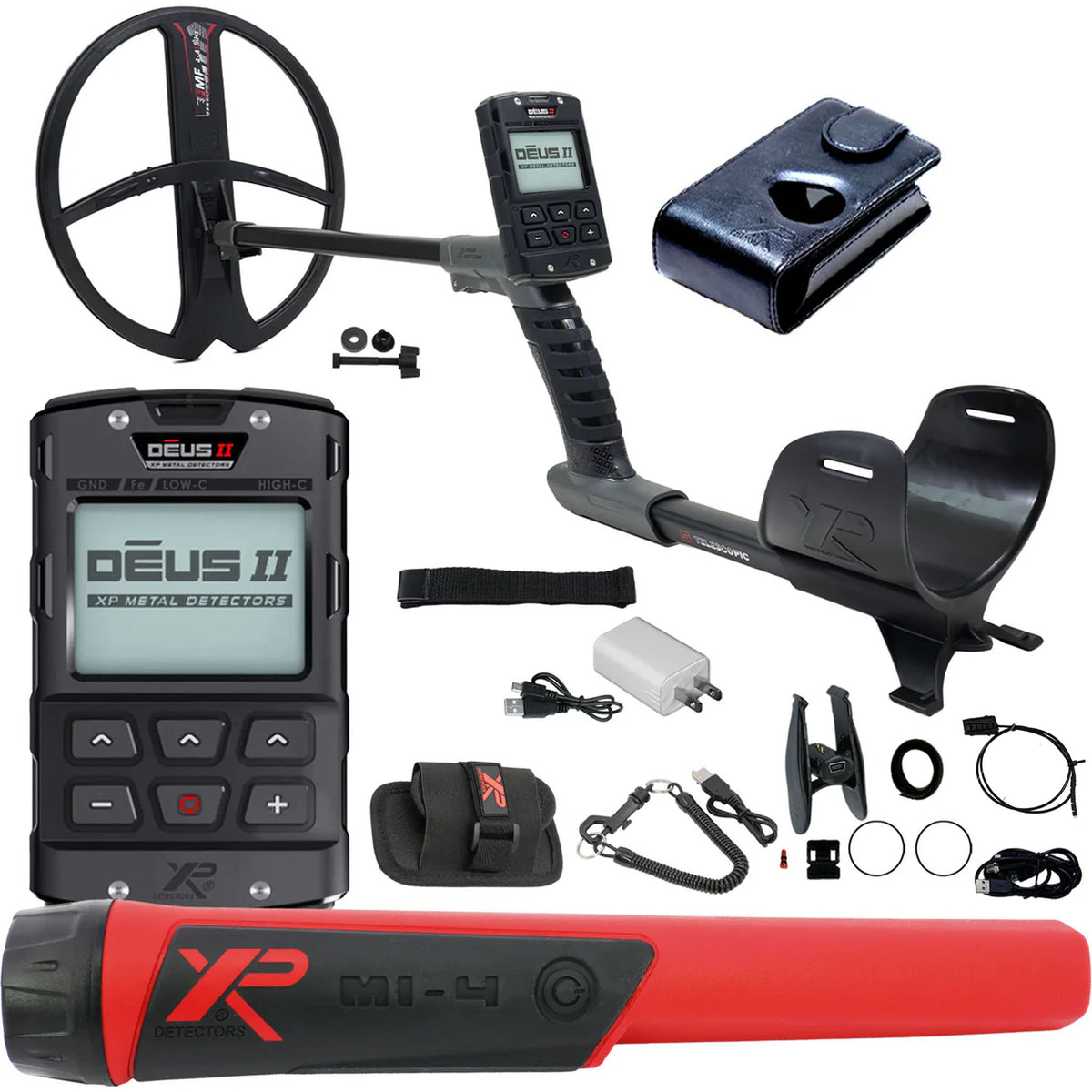 XP DEUS II Fast Multi Frequency RC Metal Detector with 13x11" FMF Search Coil