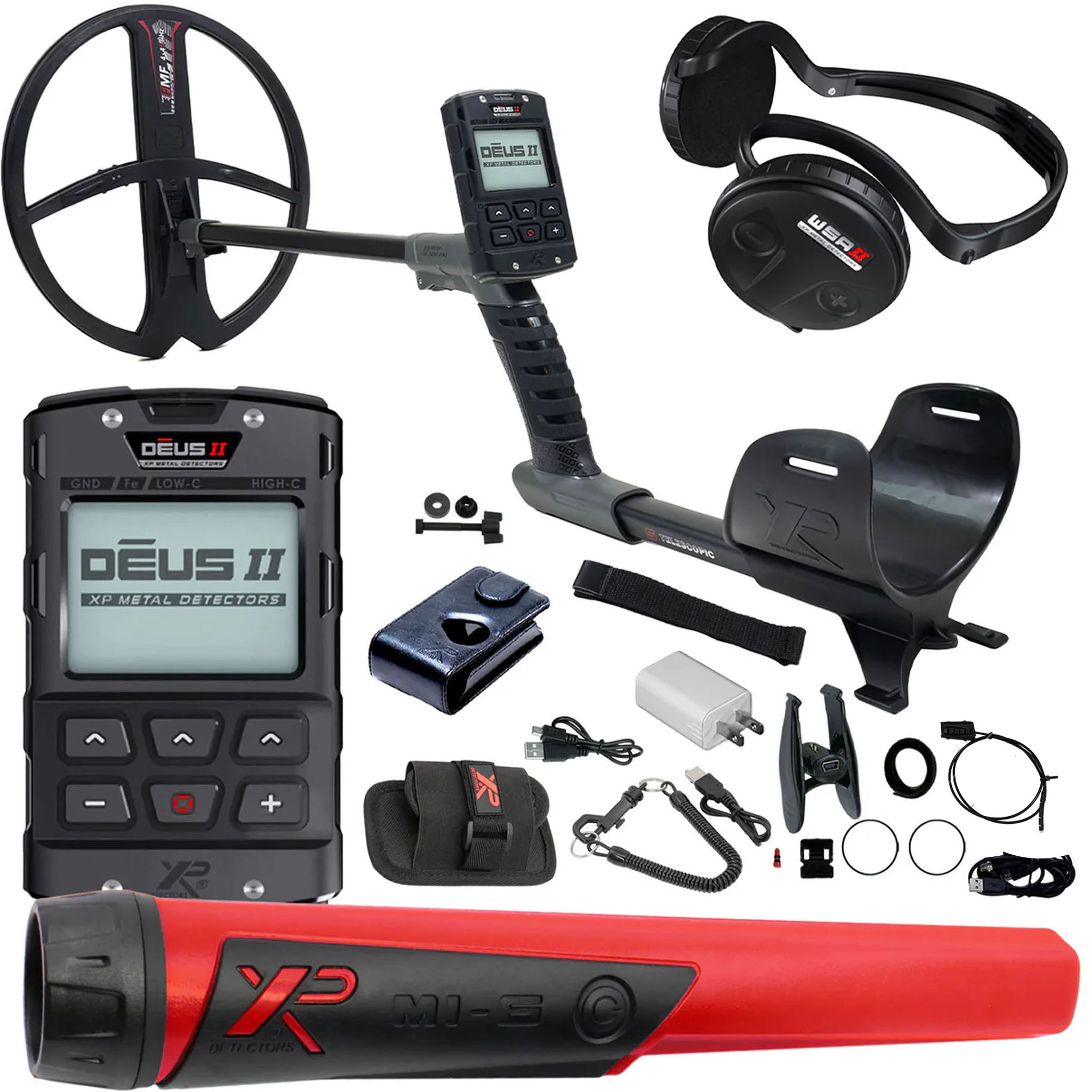 XP DEUS II Fast Multi Frequency RC Metal Detector with 13x11" FMF Search Coil