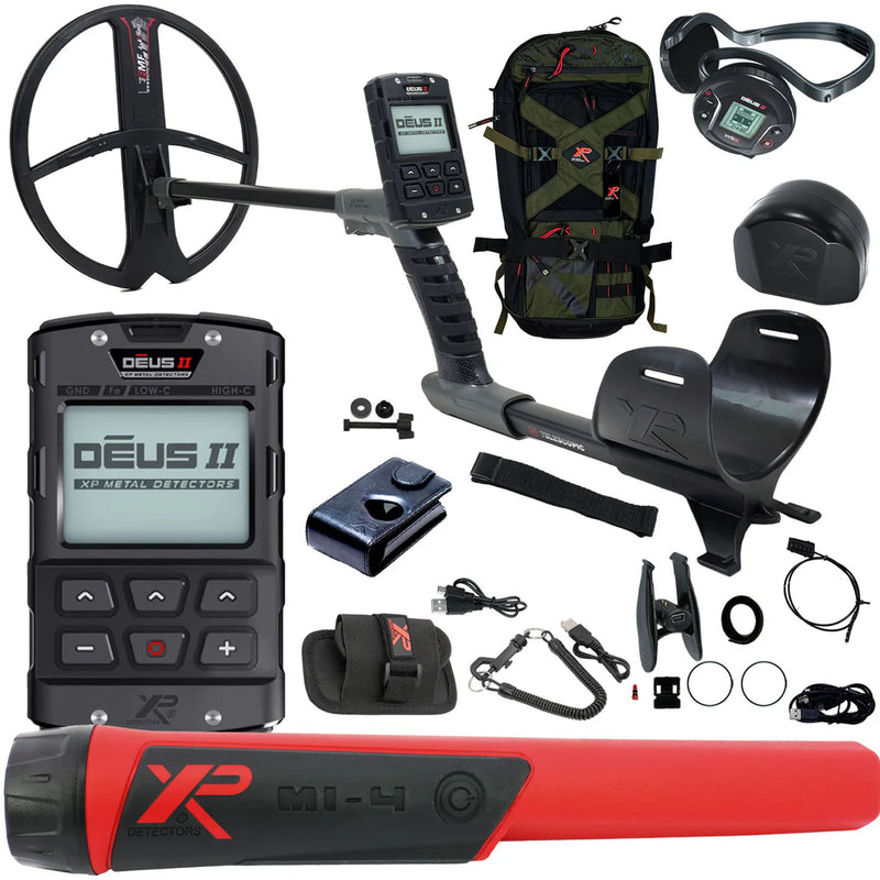XP DEUS II Fast Multi Frequency Metal Detector with 13x11" FMF Search Coil