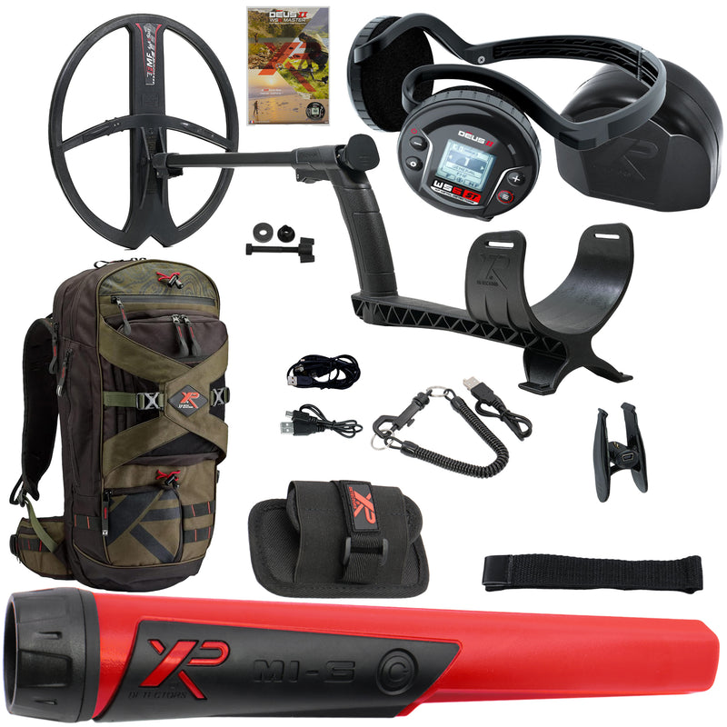 XP DEUS II WS6-ST Master Fast Multi Frequency Metal Detector with 13 x 11" FMF Search Coil