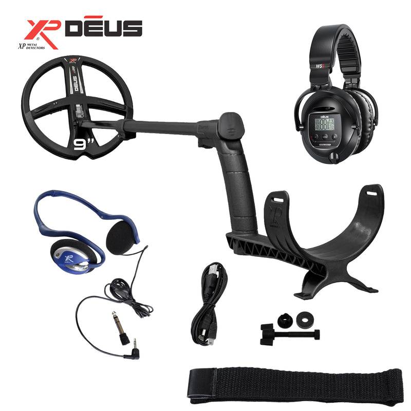 XP Deus Metal Detector with WS5 Wireless Headphones and 9" X35 Coil (No Remote)