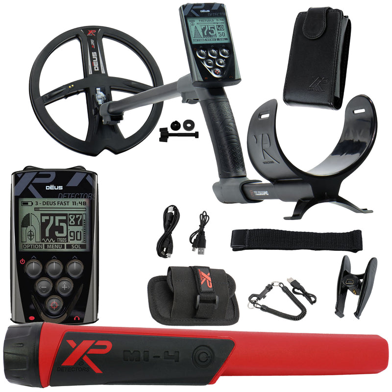 XP Deus Detector w/ MI-4 Pinpointer, Remote, 11” X35 Coil