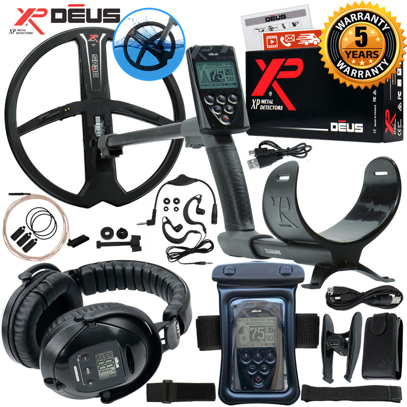 XP Deus Metal Detector w/ WS5 Headphones, Remote, 11” X35 Coil