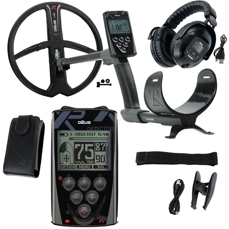 XP Deus Metal Detector w/ WS5 Wireless Headphones, Remote, 11” X35 Search Coil