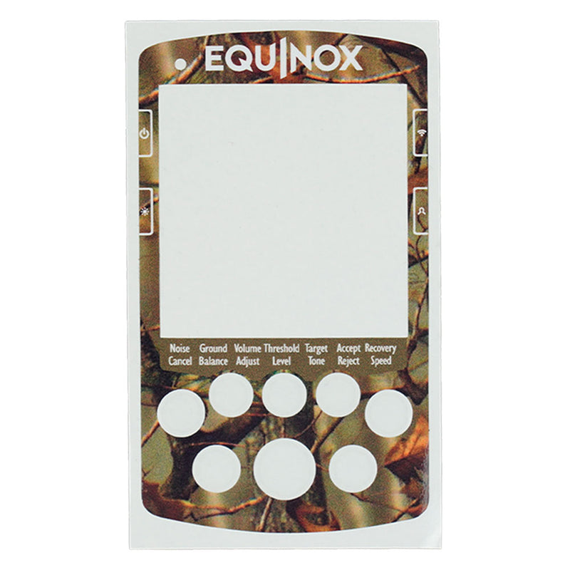 Detecting Innovations Keypad Stickers for the Minelab Equinox 800 and 600 - Camo