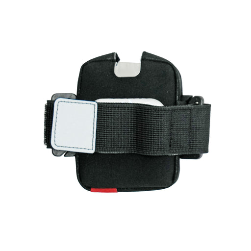 A black XP ICON Remote control cover with a wide black elastic strap and a white rectangular patch on the side, shown against a plain white background.