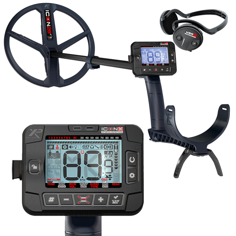 XP ICON-X Fast Multi Frequency Metal Detector with WSA ST and 11" FMF Search Coil