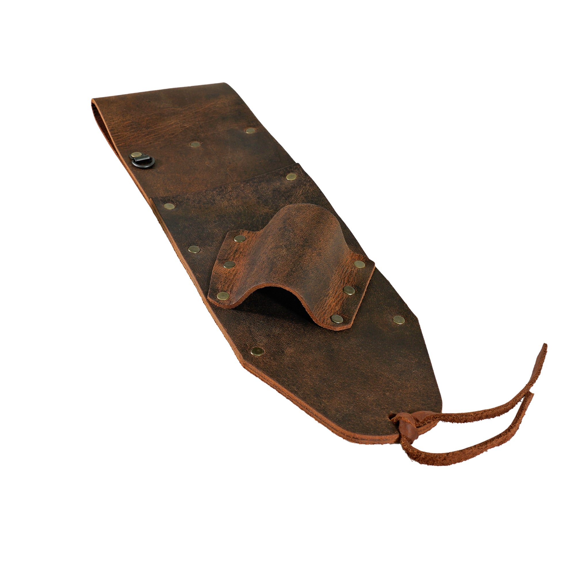 High Quality Brown Leather Sheath for PinPointer and Digging Tool- Right Sided