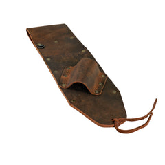 High Quality Brown Leather Sheath for PinPointer and Digging Tool- Right Sided