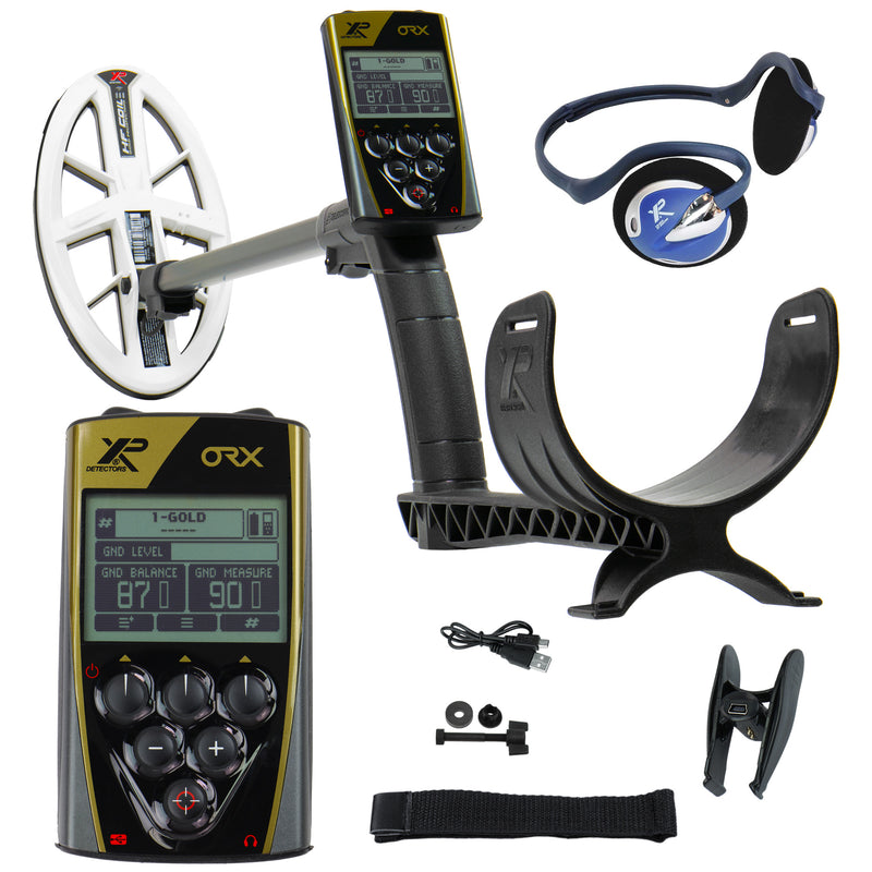 XP ORX Metal Detector with FX-02 Headphones and 9.5" Elliptical DD HF Coil