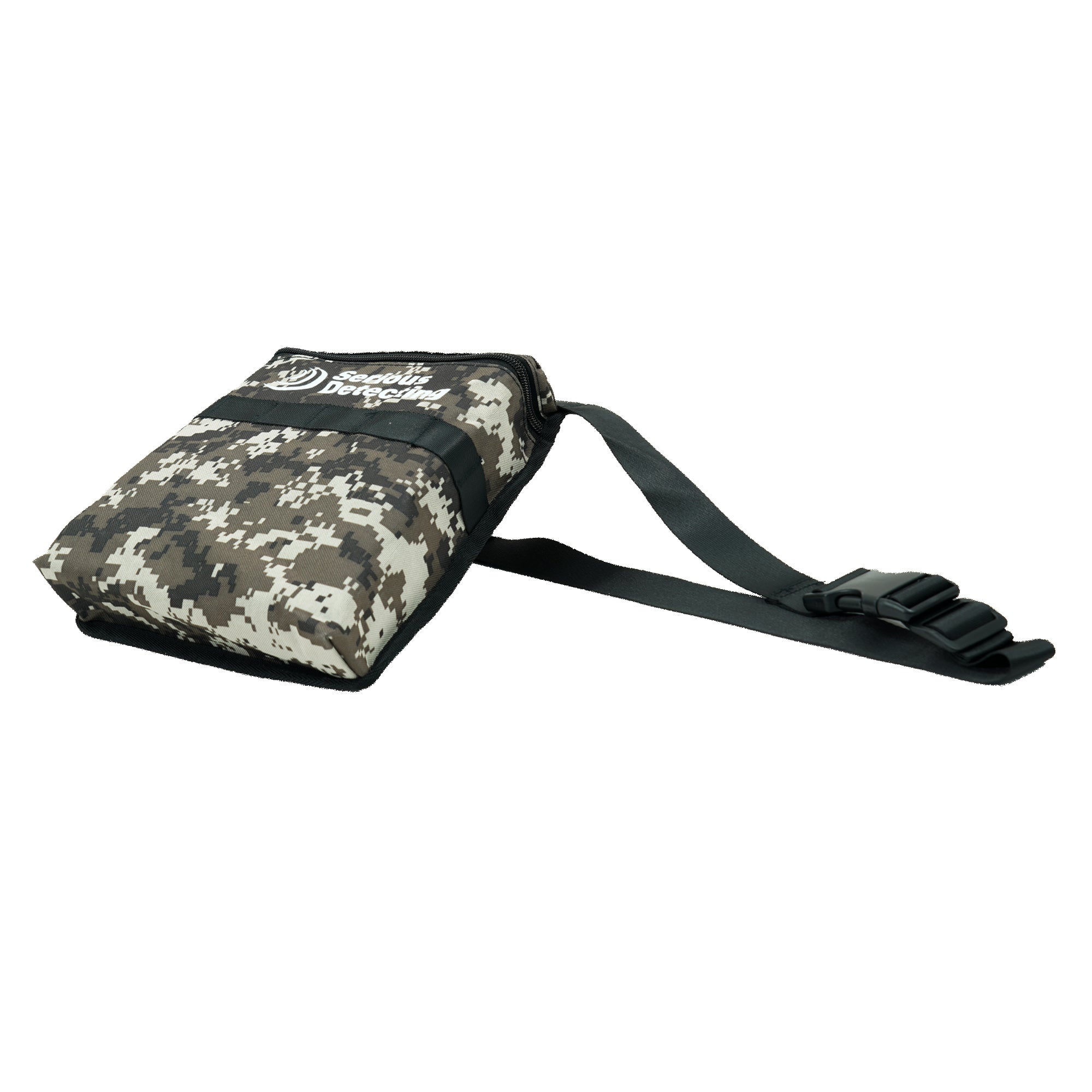 Serious Detecting Camo Bag with 42" Waist Belt, Digging Tool, and Gloves