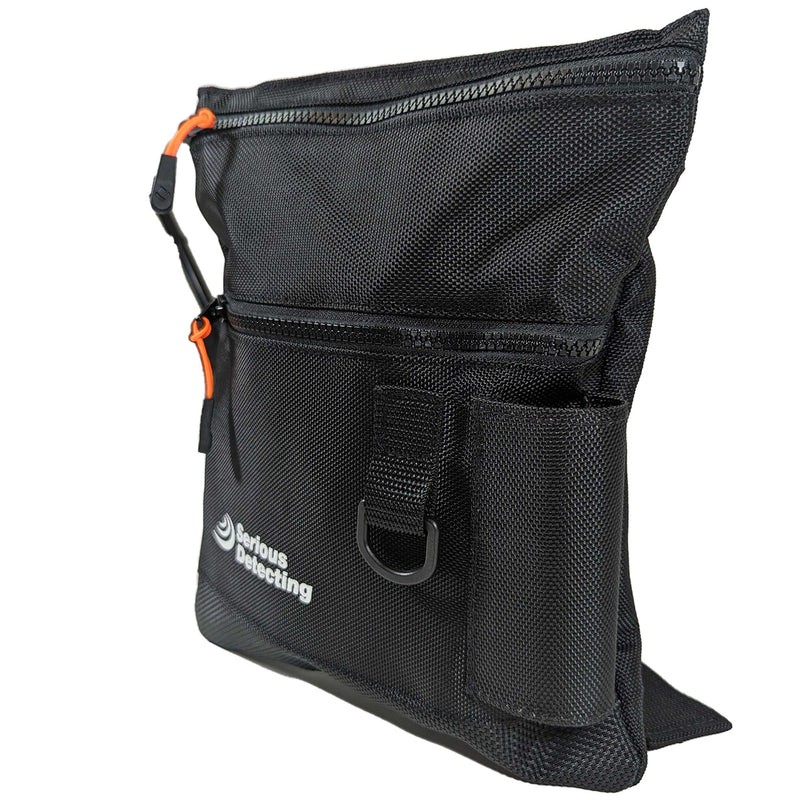 Serious Detecting Mesh Bottom Beach Finds Bag Pouch with 43″ Waist Belt and Pinpointer Holster for Metal Detecting