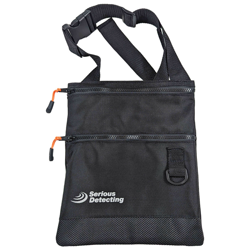 Serious Detecting Mesh Bottom Beach Finds Bag Pouch with 43″ Waist Belt for Metal Detecting