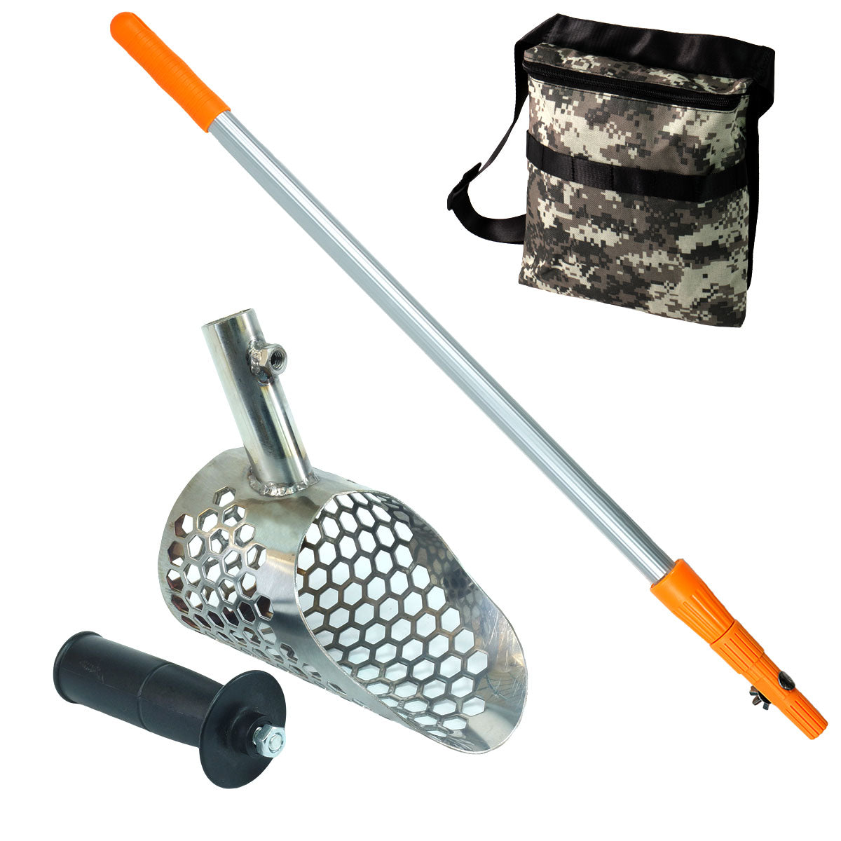 Dune Scoops Stingray 6" x 3.5" Stainless Steel Metal Detector Sand Scoop w/ 2 mount options