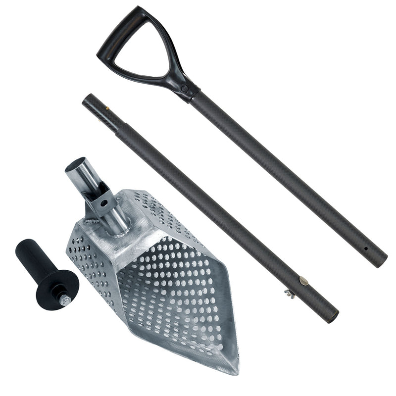 Dune Scoops Anaconda 11.5 x 6" Stainless Metal Detector Sand Scoop w/ 2 mount options