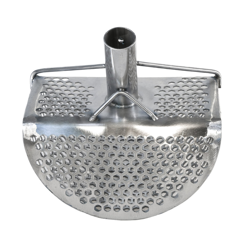 Dune Scoops Kraken 11 x 8" Stainless Metal Detector Sand Scoop w/ Sm Hexagon Holes