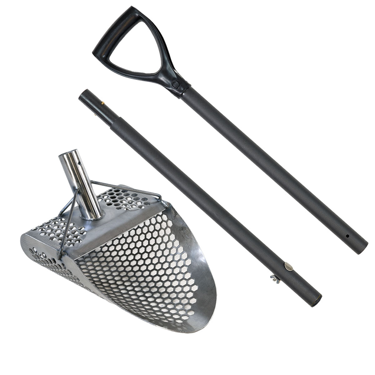 Dune Scoops Hydra 11" x 8" Stainless Steel Metal Detector Sand Scoop w/ Lg Hexagon Holes