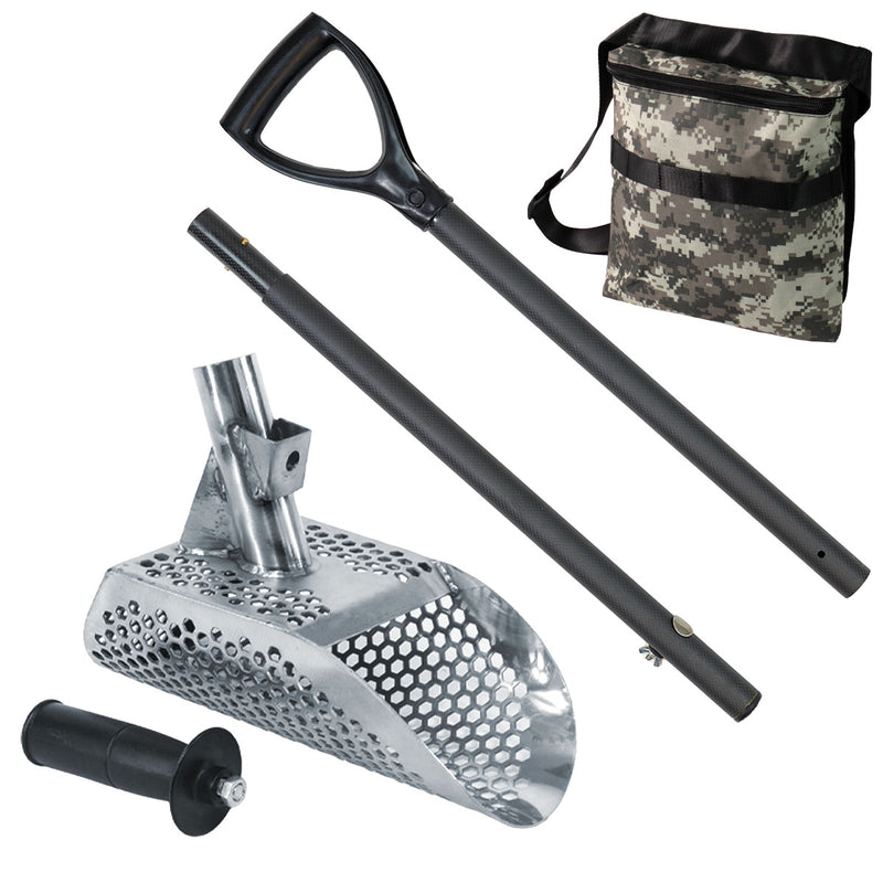 Dune Scoops Poseidon 10" x 5" Stainless Steel Metal Detector Sand Scoop Hexagon Holes