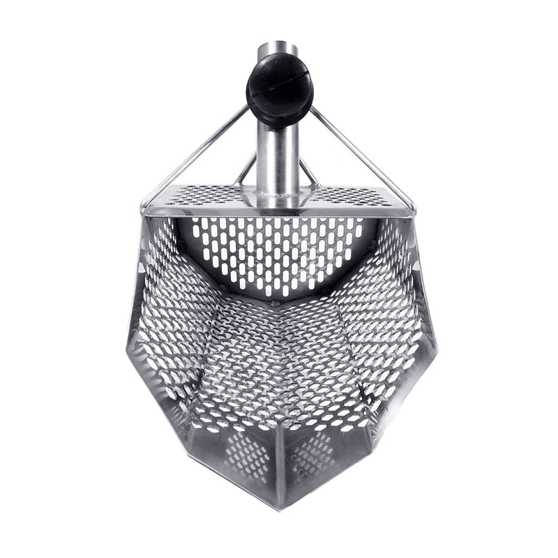 Dune Scoops ProSeries Typhon Beach Sand Scoop 1.5mm 304 Stainless Steel/Combined Holes 5-7-9mm and Carbon Fiber Rod with Handle