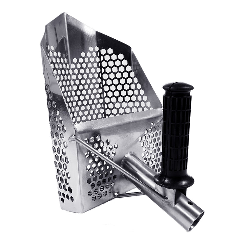 Dune Scoops ProSeries Typhon Beach Sand Scoop 1.5mm 304 Stainless Steel/Combined Holes 5-7-9mm and Carbon Fiber Rod with Handle