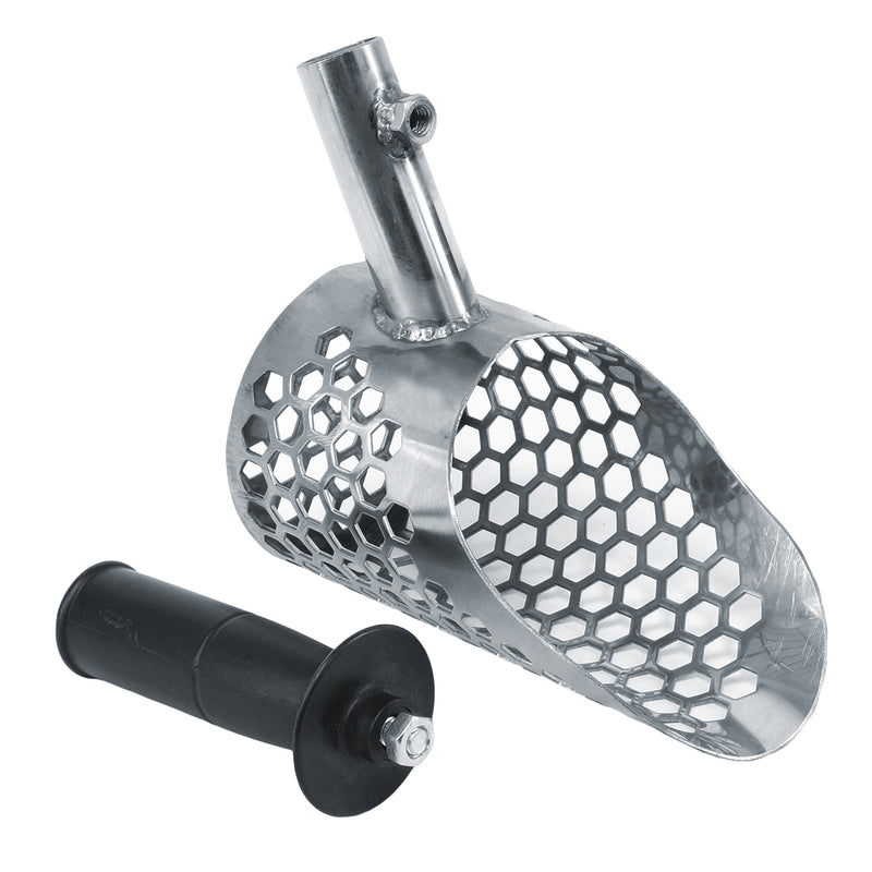 Dune Scoops Stingray 6" x 3.5" Stainless Steel Metal Detector Sand Scoop w/ 2 mount options