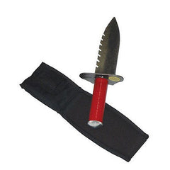 Lesche Model 76 Left Serrated Digging Tool w/ Hollow Handle, Screw on Cap, and Belt Sheath