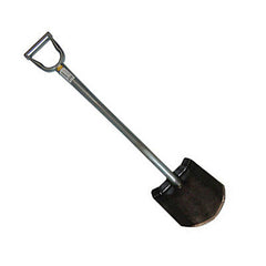 King of Spades D Handle Shovel, 12" Flat Edge