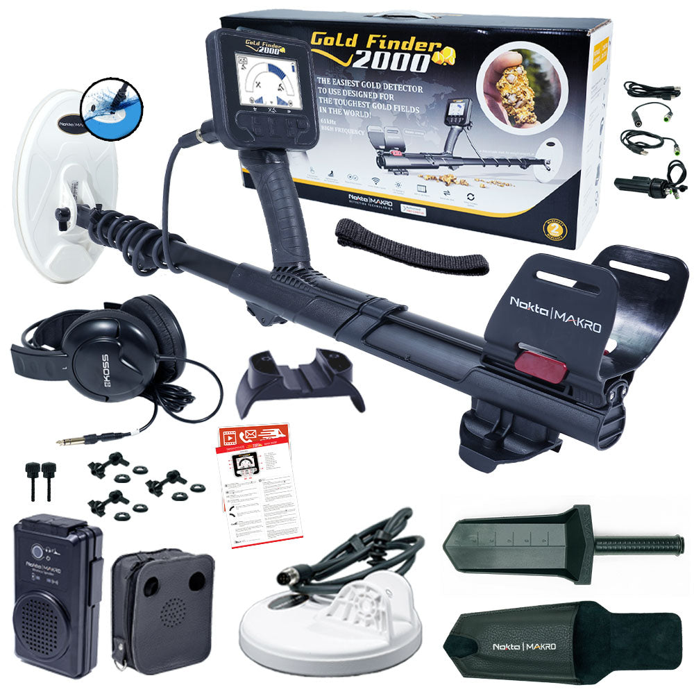 Nokta Gold Finder 2000 Metal Detector Treasure Bundle with Nokta Digger