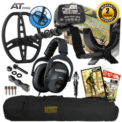 Garrett AT Pro with PROformance DD Waterproof Coil & MS-2 Headphones, Carry Bag