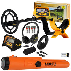 Garrett ACE 300 Metal Detector with Waterproof Search Coil and Pro-Pointer AT