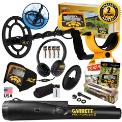 Garrett ACE 300 Metal Detector with Waterproof Search Coil and Pro Pointer II