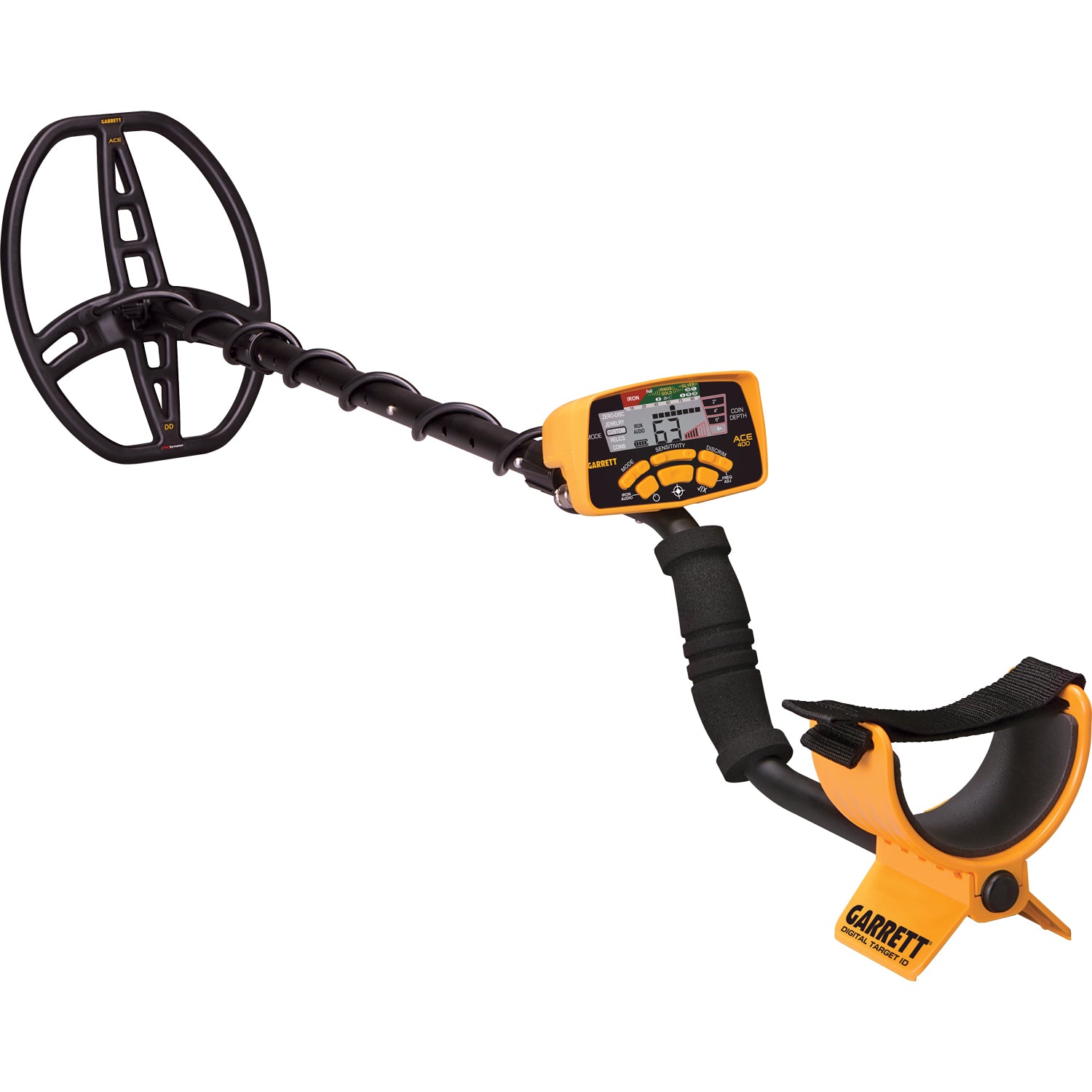 Garrett ACE 400 Metal Detector with DD Waterproof Coil and Premium Accessories