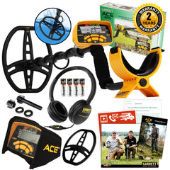 Garrett ACE 400 Metal Detector with 8.5 x 11 DD Waterproof Coil & 3 Accessories