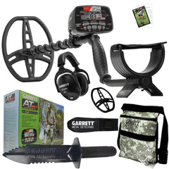 Garrett AT MAX Metal Detector, MS-3 Headphones, Digger, Cap & Pouch