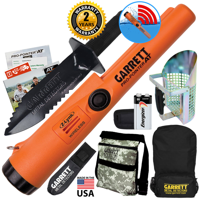 Garrett Pro-Pointer AT Z-LYNK Pinpointer w/ Pouch, Digger, Scoop and Backpack