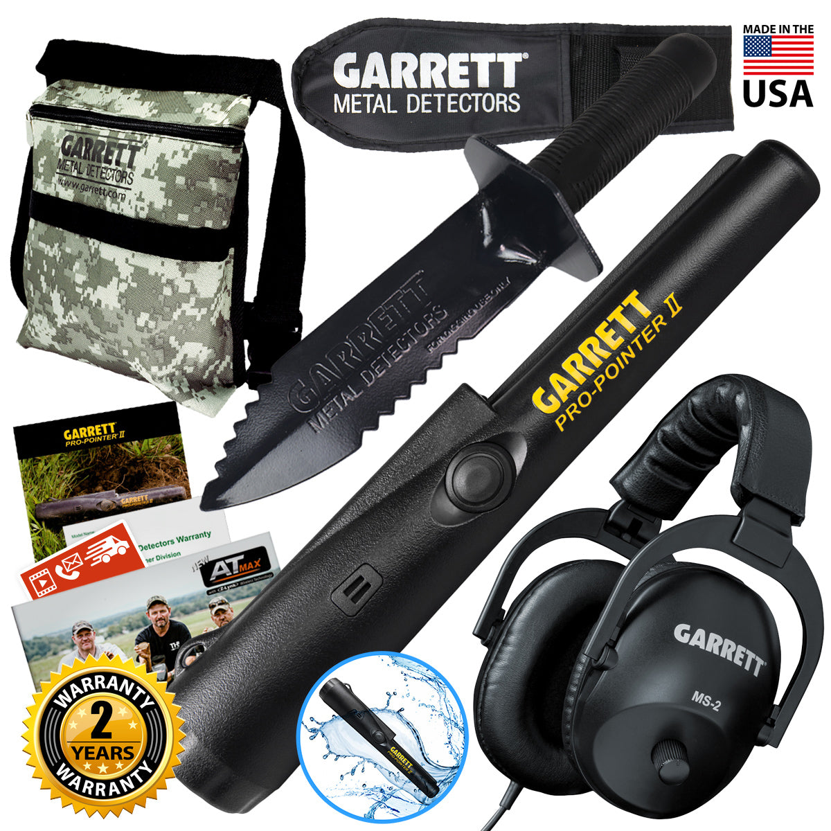 Garrett Pro Pointer AT Metal Detector Waterproof ProPointer with Camo–  Detector Experts