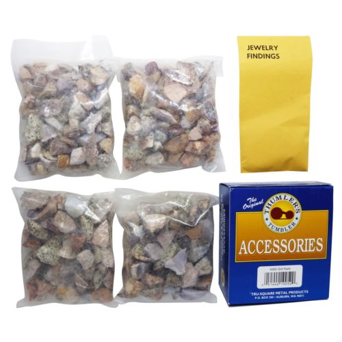 Thumlers Tumbler Jewelry Tumbling Refill Kit Includes Grit, Rocks and More