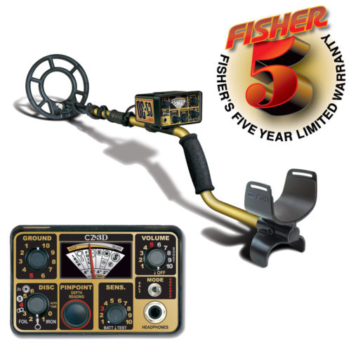 Fisher CZ-3D Metal Detector with 8" Concentric Search Coil and 5 Year Warranty