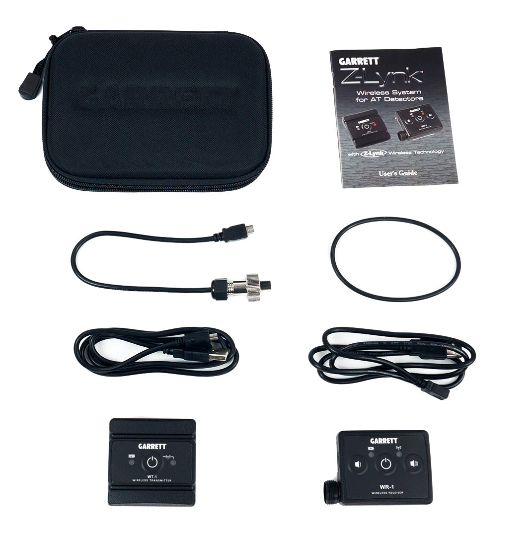 Garrett Z-Lynk Wireless System 2-pin headphone jack AT Transmitter &amp; Receiver